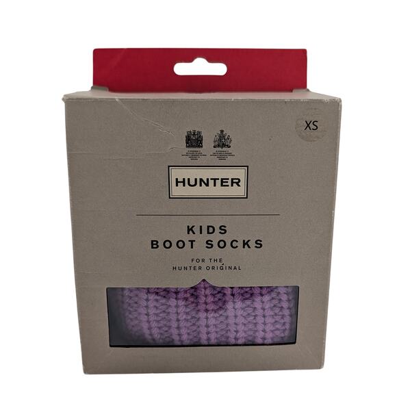 Hunter Kids Boot Socks Purple Size XS 5-7 - Picture 2 of 8